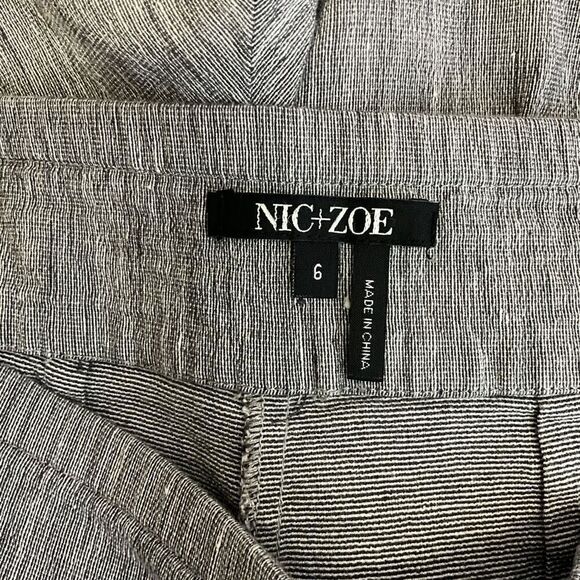 Nic & Zoe Women’s Size 6 Linen Blend Grey Casual Pull on Pants - Picture 7 of 9